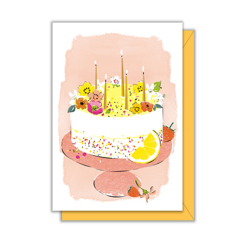 Lemon Cake Birthday Enclosure Card