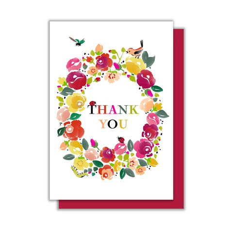 Floral Thank You Enclosure Card