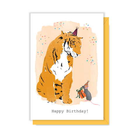 Tiger & Mouse Birthday Enclosure Card