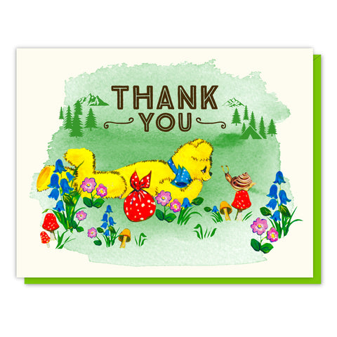 Bear & Snail Thank You Card