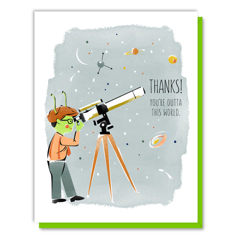 Martian Thanks Card