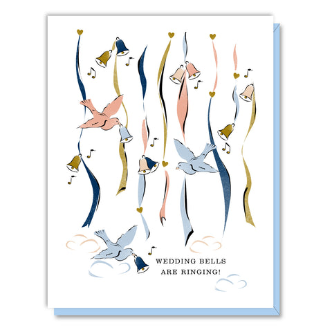 Bells and Doves Wedding Card