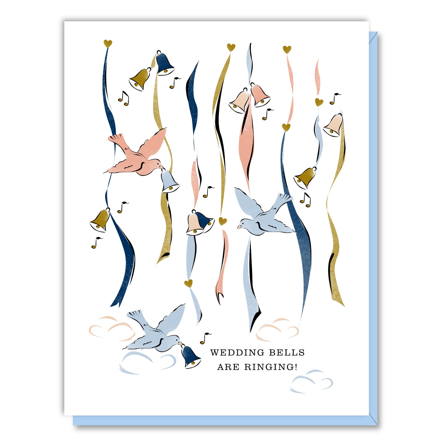 Bells and Doves Wedding Card