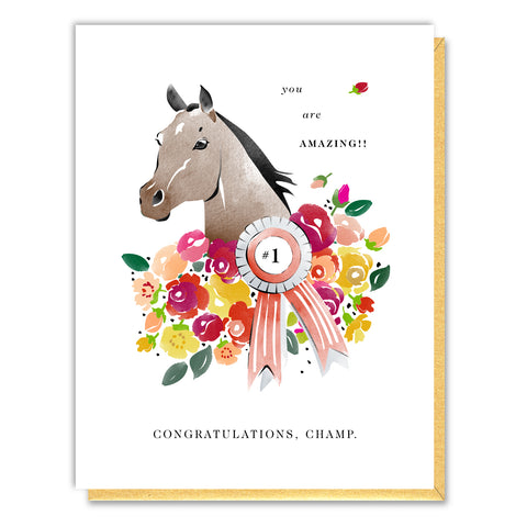 Congratulations Champion Card