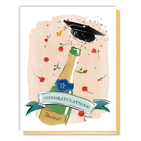 Champagne Graduation Card