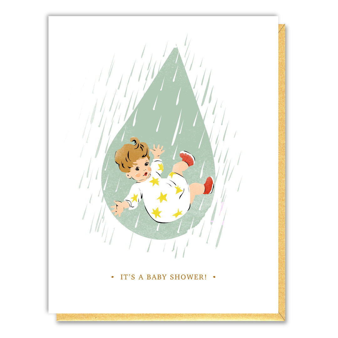 Baby Shower Raindrop Card – Driscoll Design