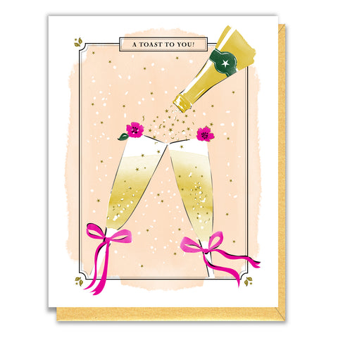 Champagne Toast Congratulations Card