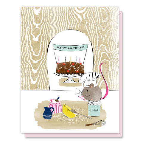 Baker Mouse Birthday Card